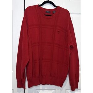 Vintage Izod Mens‎ Cotton Knit Sweater Size XL Preppy Indie Grandpa Academia 90s